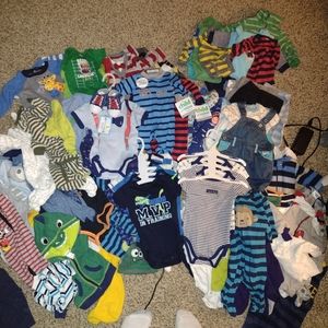 Newborn + 0-3 month Boys Clothing Lot
